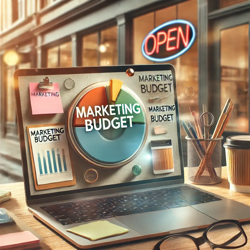 Marketing budget planning for a new business website launch
