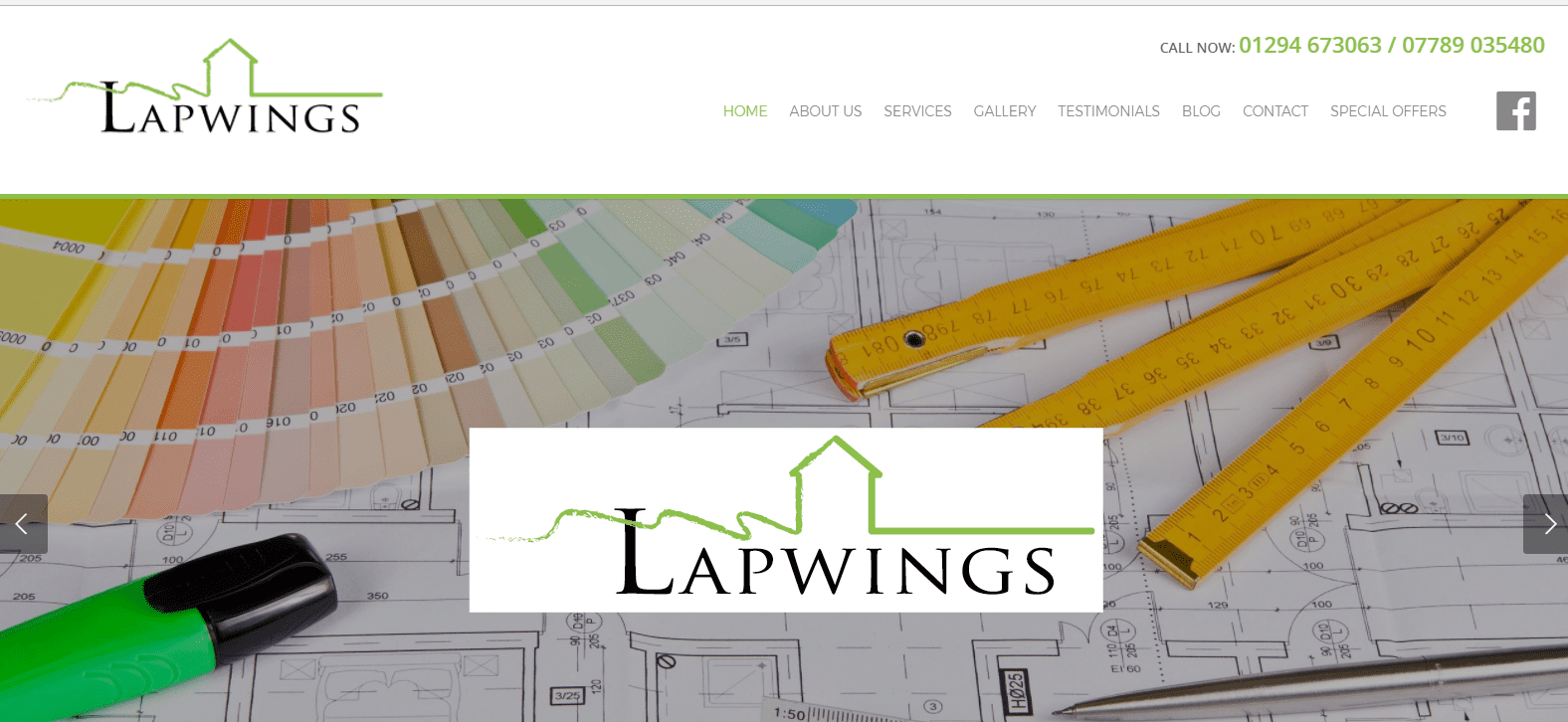 WordPress CMS Website By Corrie D Marketing for Lapwings Ltd